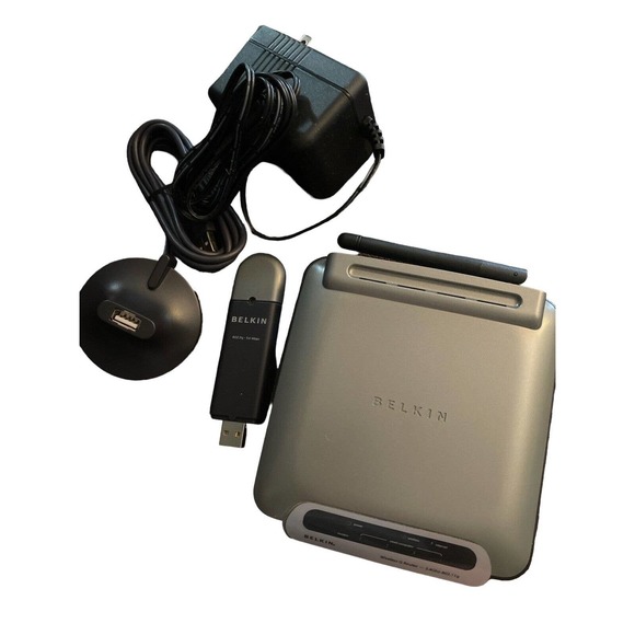 Belkin F5D7230-4 4-Port Wireless G Router 2.4GHz with Adapter 802.11g - Picture 2 of 4